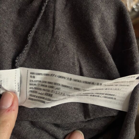 Abercrombie & Fitch Girls LS Graphic Tee 13/14 Black Acid Wash Pullover Top #F - Picture 6 of 6